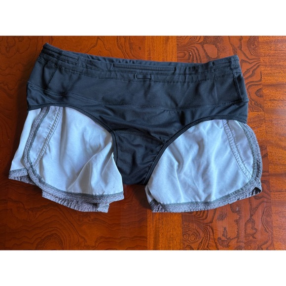 Lot of 2 Lululemon Lined Running Athletic Shorts | One Blue, One Grey| Size 6 - Picture 9 of 16